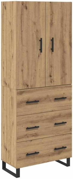 vidaXL Highboard mit Schubladen 2 pcs Artisan-Eiche 69,5 x 34 x 180 cm 3416014
