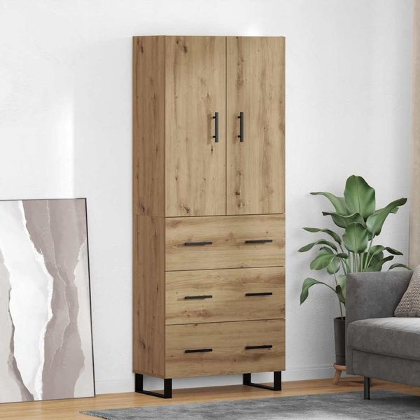 vidaXL Highboard mit Schubladen 2 pcs Artisan-Eiche 69,5 x 34 x 180 cm 3416014