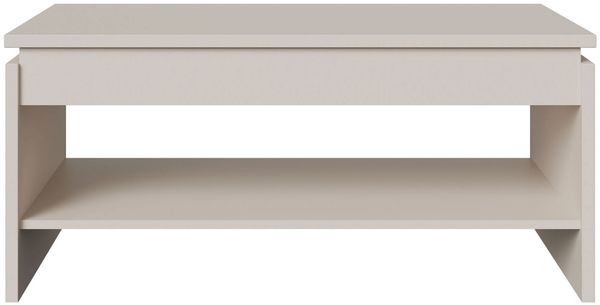 Couchtisch >COFFEE TABLES< hochklappbar, in Sand - 100x45,7x56cm (BxHxT)