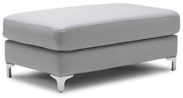 Hocker Polsterhocker STELLA Kunstleder Hellgrau