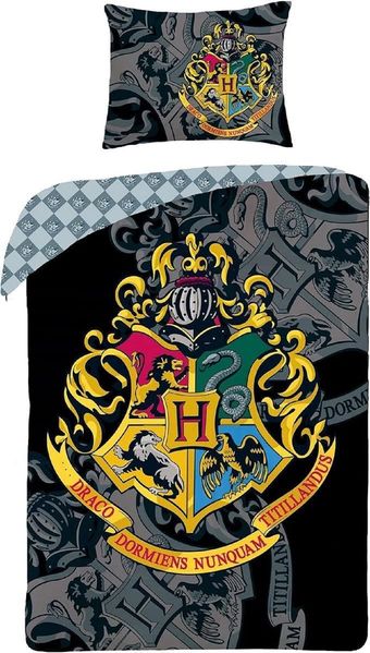 Harry Potter Bettwäsche Set aus Baumwolle Bettdeckenbezug 140 × 200 cm mit 70 × 90 cm Kissenbezug