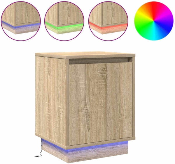 vidaXL Nachttisch Sonoma-Eiche 39 x 34,5 x 50 cm Holzwerkstoff 869598