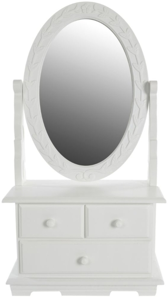 Romantische Spiegel Minikommode NANDO weiss H50cm Landhaus Bild 2