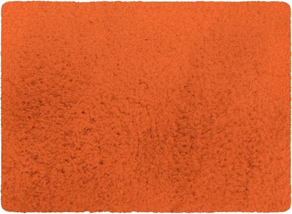 MSV Badteppich Badematte Badvorleger Duschvorleger Mikrofaser Hochflor flauschig 40x60 cm – Orange