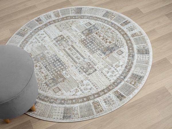 Teppich KAZAK-B rund Creme-Multi 120 x 120 cm