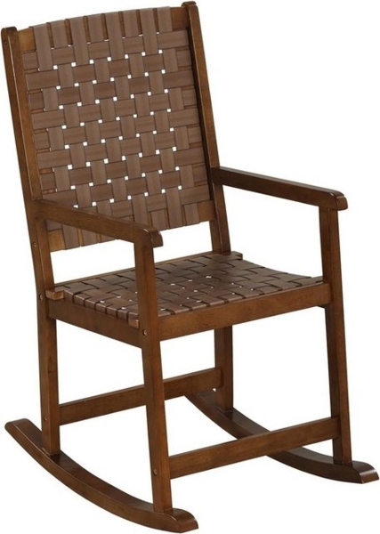 KOMFOTTEU Schaukelstuhl Gartenstuhl, mit Wippfunktion, bis 175kg, für Innen Außen Bild 4