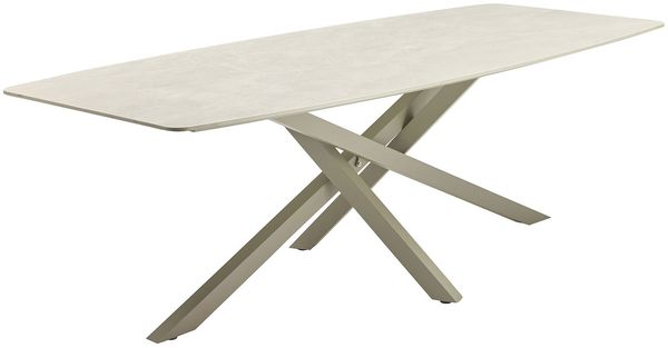 Gartentisch Como, Aluminium, Beige, 220 x 75 x 100 cm
