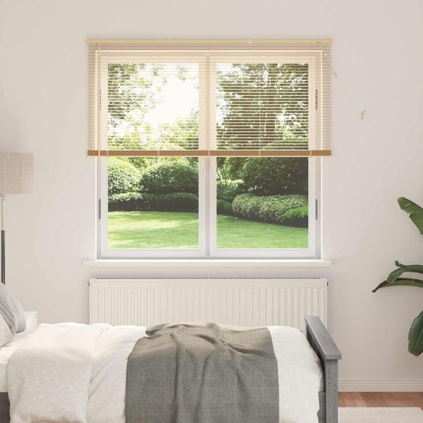 vidaXL Venetianer Jalousie Hellbraun mit Muster 150 x 160 cm PVC 42003770