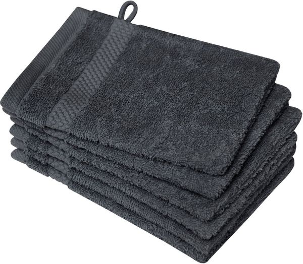 Dyckhoff Waschhandschuh Planet, (Set, 6-St), 450 g/m², aus reiner Baumwolle, trocknergeeignet