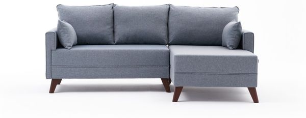 Eckschlafsofa, 'Bella', 85 x 140 x 205, Blau Bild 6