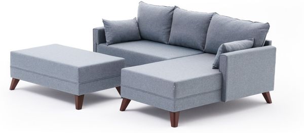 Eckschlafsofa, 'Bella', 85 x 140 x 205, Blau Bild 8