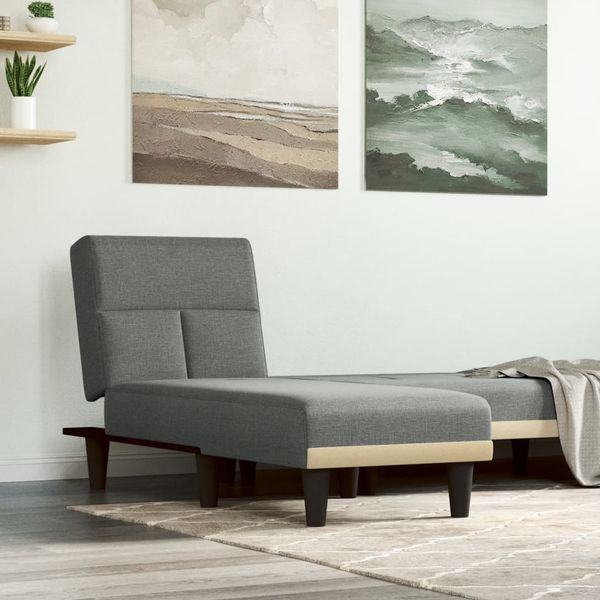 vidaXL Chaiselongue Dunkelgrau Stoff 352814