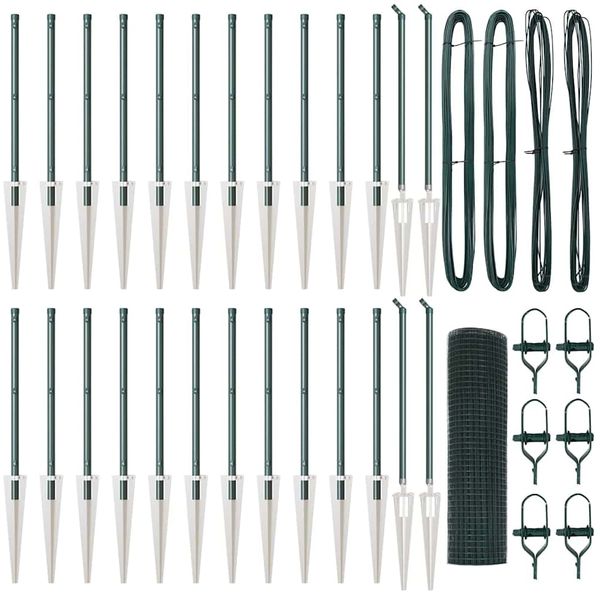 vidaXL Schweißdrahtzaun mit Spikes 50 x 0,4 m PVC-beschichteter Stahl 3352099 Bild 2