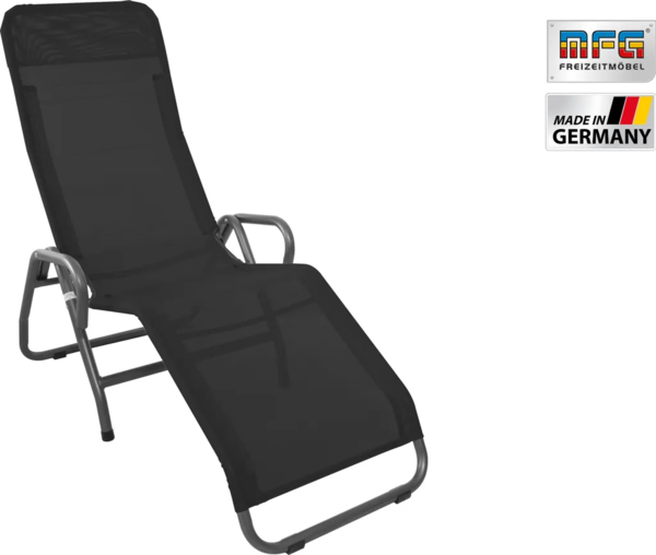 MFG Freizeitmöbel Gartenliege MFG Bäderliege "Pool 3", anthrazit/schwarz, klappbar