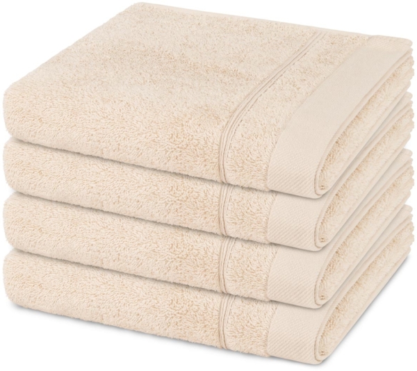 Ross Rubin 4 tlg. Frottier-Set - 4 X Handtuch (50 X 100cm) - 480 - Natur