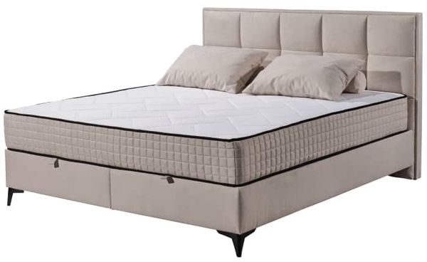 Boxspringbett Monroe A Cream |Bettkasten|Duo-Matratze (Härtegrad H3/H4) von ED Exciting Design – Erhältlich in 180x200 cm