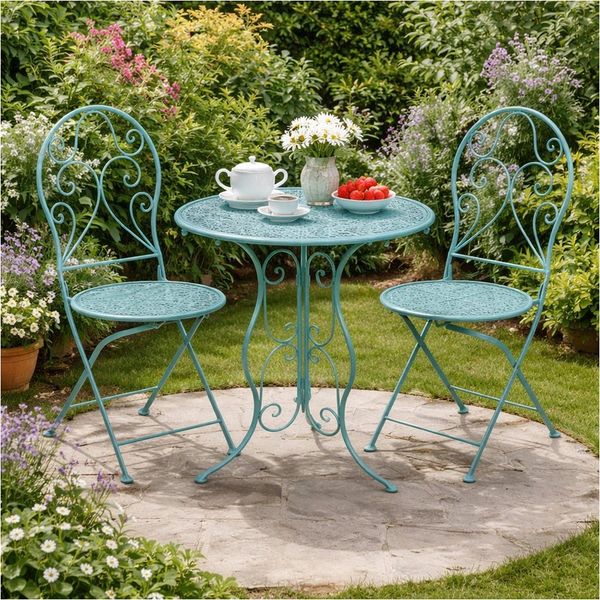 HTI-Living Gartentisch Gartentisch Lani Blau (Stück, 1-St, 1 Gartentisch)