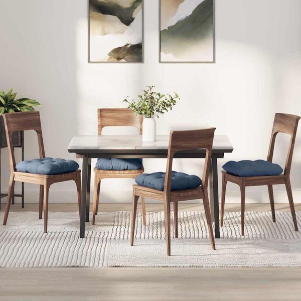 vidaXL Sitzkissen 4 pcs Blau 40 x 40 cm Cordstoff 42015098