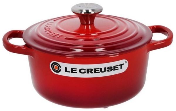 Le Creuset Signature Gusseisen-Bräter mit Deckel, Für alle Herdarten und Induktion geeignet, Rund, Kirschrot, 18,0 cm, 1.8 Bild 4