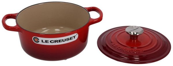 Le Creuset Signature Gusseisen-Bräter mit Deckel, Für alle Herdarten und Induktion geeignet, Rund, Kirschrot, 18,0 cm, 1.8 Bild 3