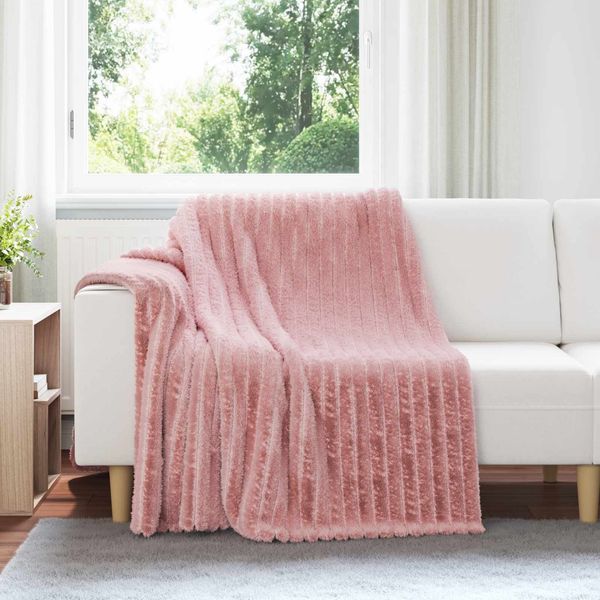 vidaXL Überwurfdecke Rosa 200 x 150 cm Fleece 42016862