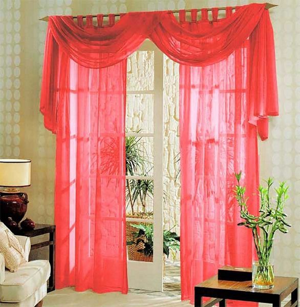 Gardinenbox Gardine (3 St), Schlaufen, transparent, Voile, Voile komplett Gardinen Set 3 teilig