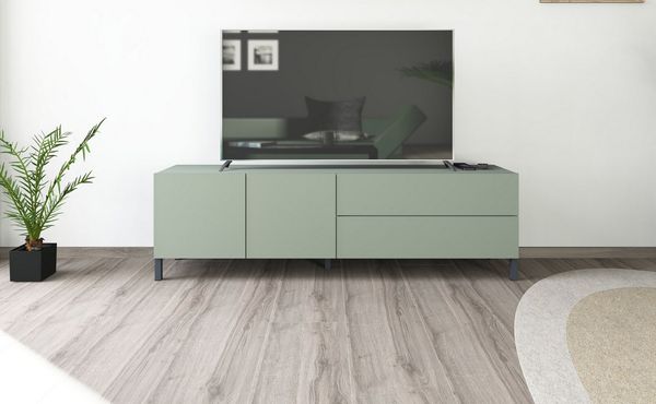 borchardt Möbel Lowboard Sophia, TV-Schrank Breite 152 cm, Metallfüße, grifflose Optik