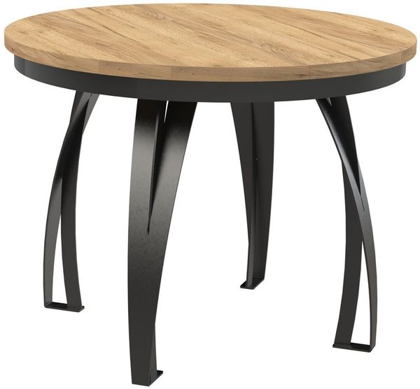 Compleo Esstisch Ausziehbarer Esstisch im Loft-Stil, 100-180 cm, Metallgestell, LUGO, Einzigartiges Design