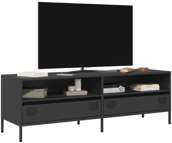 vidaXL TV-Schrank Schwarz 135x39x43,5 cm Kaltgewalzter Stahl 851334