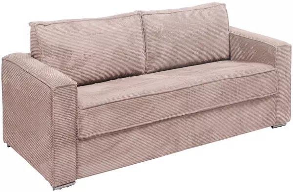 Vente-unique - LORETO Sofa SamtStoff Puderrosa - B 223 cm95 cm x H 90 cm x L 215 cm Bild 2