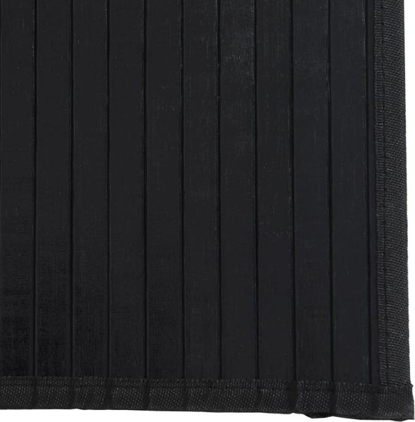 vidaXL Teppich Rechteckig Schwarz 100x400 cm Bambus 376954 Bild 6