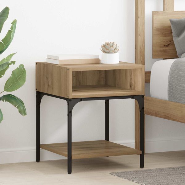 vidaXL Nachttisch 2 pcs Artisan-Eiche 40 x 40 x 50 cm Holzwerkstoff 881815