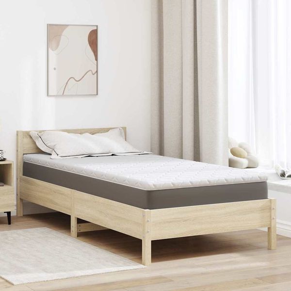vidaXL Kokosnuss Topper Weiß 90 x 200 cm Jacquard-Stoff 4106393