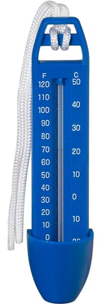 Pool Thermometer Basic 25 cm aus Kunststoff mit Befestigungsseil Messbereich -20 °C bis 50 °C