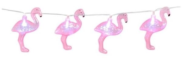 Lichterkette mit Flamingos