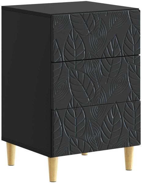 vidaXL Nachttisch Schwarz 43 x 39,5 x 66,5 cm Holzwerkstoff 895016