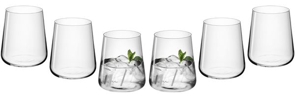 Gerlach 1760 Gläser Set 6 Stück 430 ml Trinkgläser Wassergläser Cocktailgläser Saftgläser Glas Dessert Spülmaschinenfest Modern