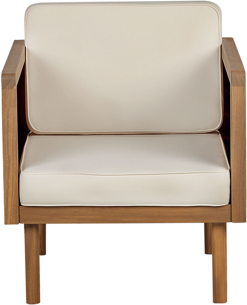 Beliani 'BARATTI' 3-Sitzer Sofa mit Sesseln, Akazienholz Heller Holzfarbton Bild 5