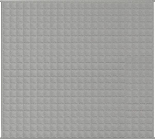 vidaXL Gewichtsdecke Stoff, 1 x Gewichtsdecke, Hellgrau, 200x220 cm, Baumwolle, 9 kg Bild 3