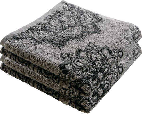 Erwin Müller Handtuch Handtuch "Mandala" 2er-Pack, Frottier/Jacquard, Walk-Frottier Motiv