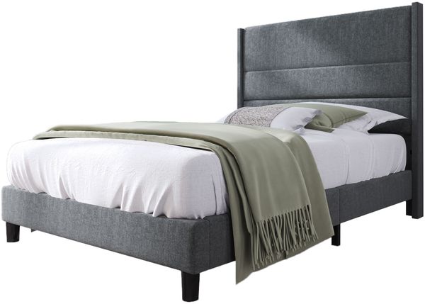 Polsterbett 90×190 cm aus Leinen-Stoff mit Ausziehbett, beige Bild 5