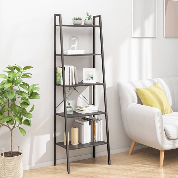 vidaXL Standregal mit 5 Böden Schwarz 56x35x174 cm 336369