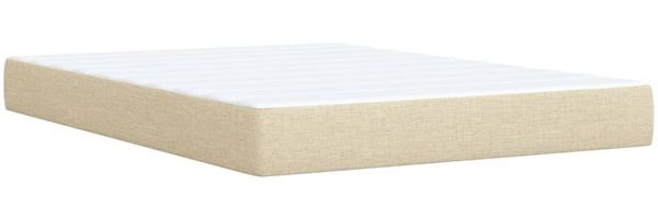 vidaXL Boxspringbett mit Matratze Creme 140x200 cm Stoff 3289791 Bild 10