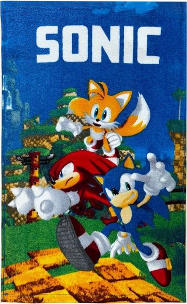 Sonic Badetücher Sonic the Hedgehog Hand- & Gesichtstuch 30×50 cm, 100% Baumwolle (1-St)