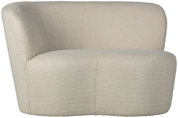Sofa Stone - Bouclé-Stoff Creme, Links