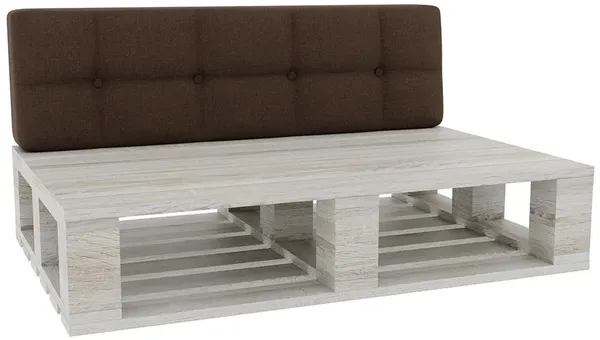 Gutekissen® Palettenkissen Gesteppte Kissen mit Knöpfen, Palettenauflagen Sitzkissen Rückenlehne Gesteppt PFG (Rückenlehne 120x50, Braun)