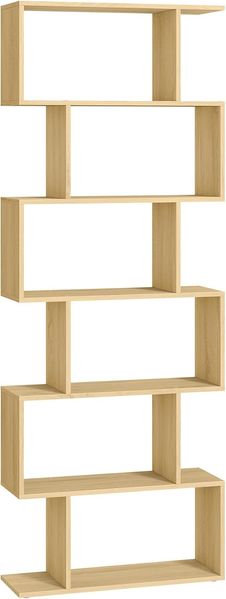 Vasagle Bücherregal mit 6 Ebenen, natureichenfarben, 24 x 70 x 190,5 cm