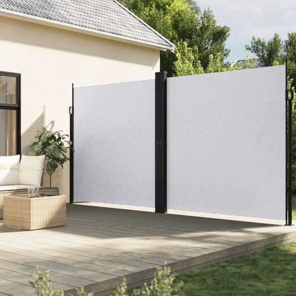 Seitenmarkise Ausziehbar, Terrassenmarkise Weiß 200x600 cm