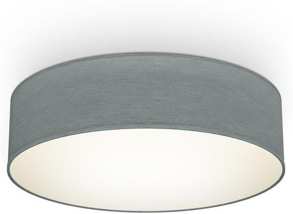 B.K.Licht LED Deckenleuchte, ohne Leuchtmittel, Warmweiß, Deckenlampe, Textil Lampenschirm, E27, Schlafzimmer, Wohnzimmer