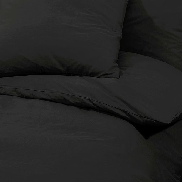 vidaXL Bettwäsche-Set Schwarz 220x240 cm Leichte Mikrofaser 135971 Bild 7
